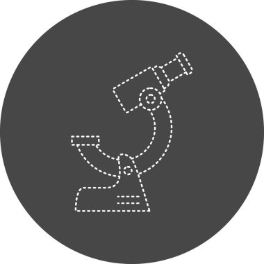 Mikroskop. Web simgesi basit illüstrasyon