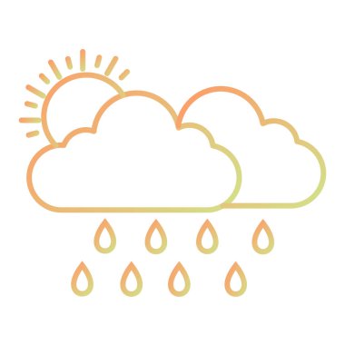 hava tahmini ikon vektör illüstrasyon tasarımı