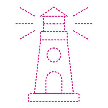 lighthouse tower icon vector isolated contour symbol illustration