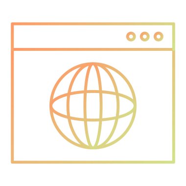 tarayıcı simgesi vektör illüstrasyonu