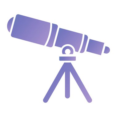 Teleskop. Web simgesi basit illüstrasyon