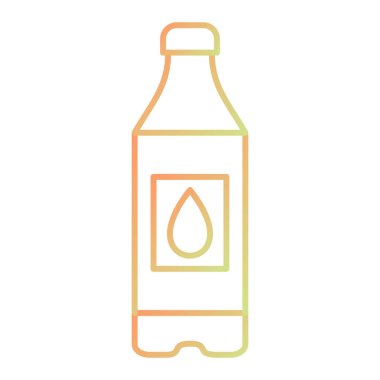 Bir şişe simgesinin vektör illüstrasyonu