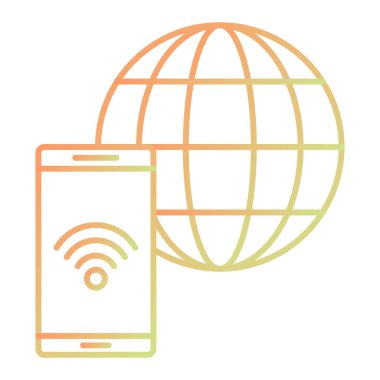 Kablosuz akıllı telefon, vektör illüstrasyonu