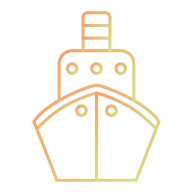 Yolcu gemisi simgesi. Web için tekne vektör simgelerinin özet çizimi