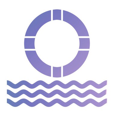 swimming pool icon. simple illustration of lifebuoy vector icons for web