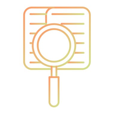 Büyüteç simgesi. Arama vektörü sembolü ve bonus simgelerinin basit çizimi