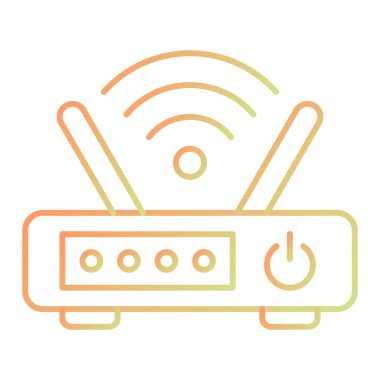 router simgesi vektör illüstrasyonu