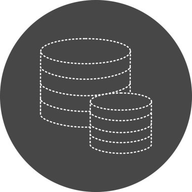 veritabanı. Web simgesi basit illüstrasyon