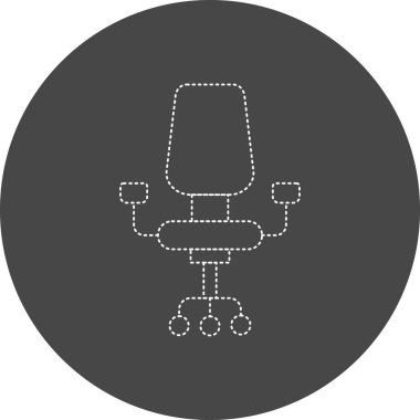 Sandalye. Web simgesi basit illüstrasyon