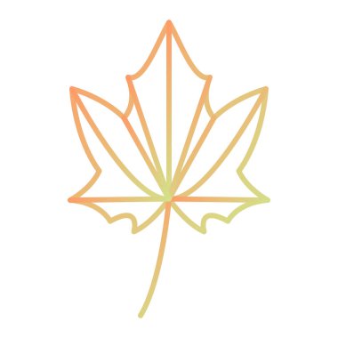 Akçaağaç yaprağı ikonu. Sonbaharın izometriği vektör illüstrasyonuName.