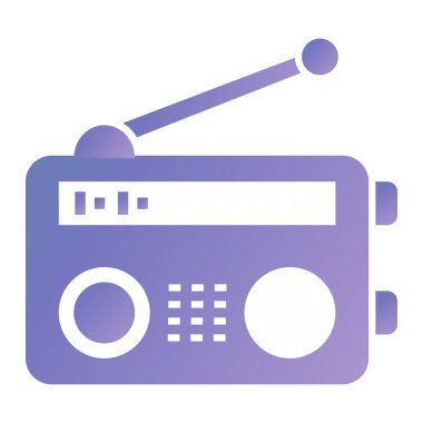 Radyo. Web simgesi basit tasarım