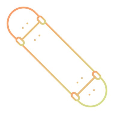 line drawing of a skateboard