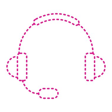 kulaklık simgesi vektör illüstrasyon grafik tasarımı