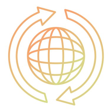 dünya haritası ikon vektör illüstrasyonu