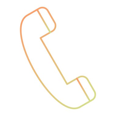 Telefon ikonu. vektör illüstrasyonu