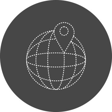 unique icon vector, globe, pin, space. trendy style