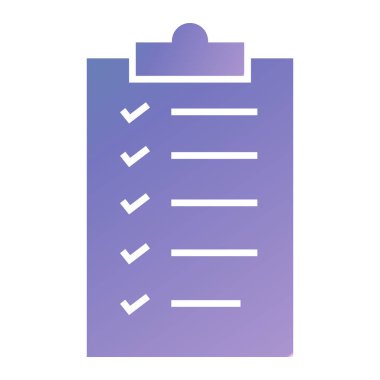 Kontrol listesi. Web simgesi basit illüstrasyon