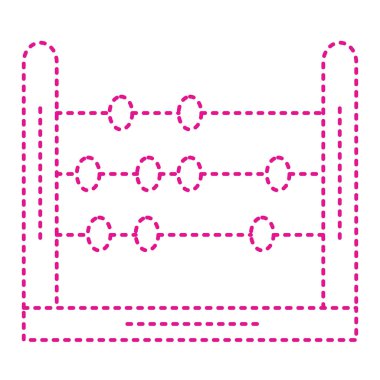 abacus icon. simple illustration of math vector icons for web