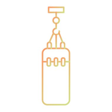 boxing punching bag vector illustration