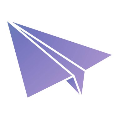 Kağıt uçak ikonu. vektör illüstrasyonu