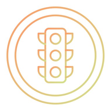 Trafik ışığı simgesi. Vektör çizim