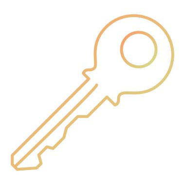 Anahtar simgesi vektör illüstrasyonu