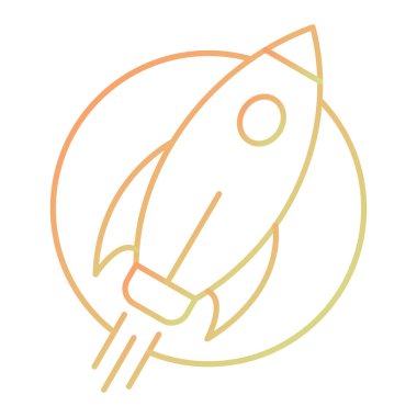 roket ikonu vektör illüstrasyonu