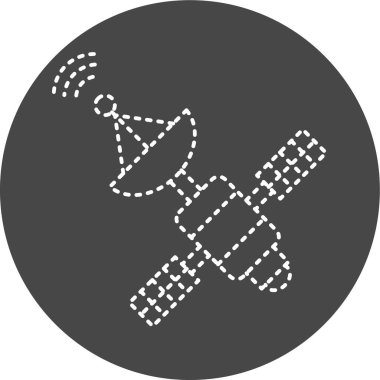 Uydu simgesinin vektör illüstrasyonu