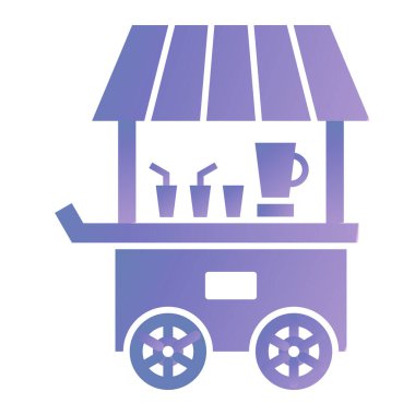 Yiyecek ve içecek taşıyıcı çizim tasarımı olan alışveriş arabası