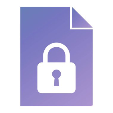 Bir kilit simgesinin vektör illüstrasyonu