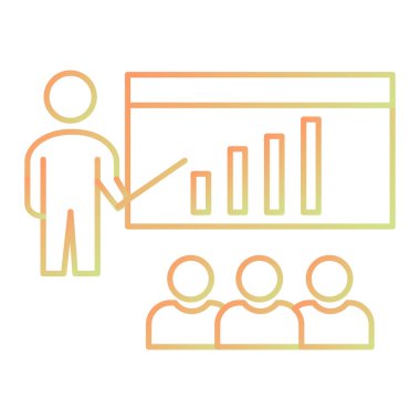 sunum simgesi vektör illüstrasyonu