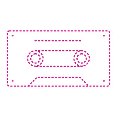 kaset teybi ikon vektör illüstrasyon grafik tasarımı