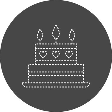 Kek. Web simgesi basit illüstrasyon