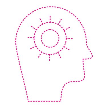 Bir insan kafasının vektör illüstrasyonu