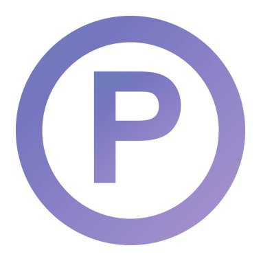 parking sign vector icon. thin line symbol. isolated contour element illustration