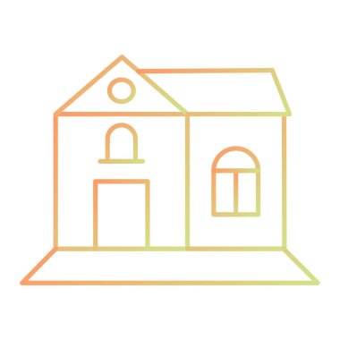 house building icon. outline illustration of home  