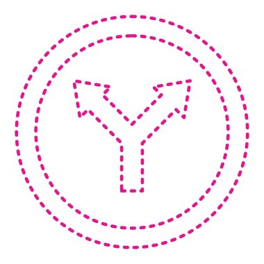 Yol simgesi vektör illüstrasyonu