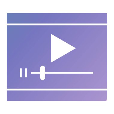 video simgesi, vektör illüstrasyonunu çal