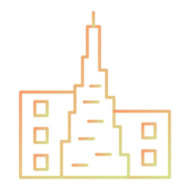 Bina. Web simgesi basit illüstrasyon