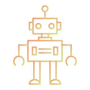 Robot simgesinin vektör illüstrasyonu