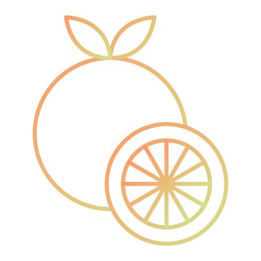 Taze meyve ikonu. vektör illüstrasyonu