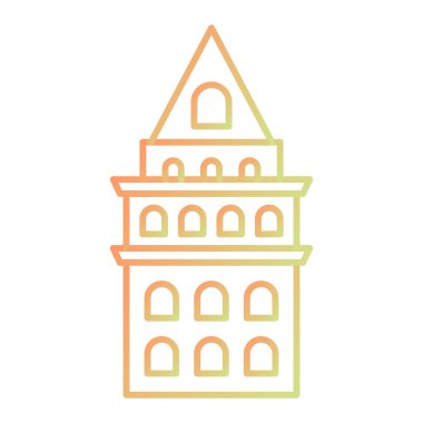 Bir bina simgesinin vektör illüstrasyonu