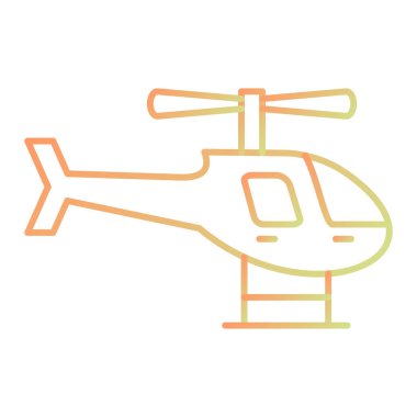 Helikopter simgesi vektör illüstrasyonu