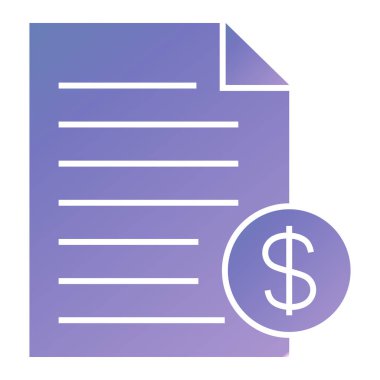 Fatura. Web simgesi basit illüstrasyon