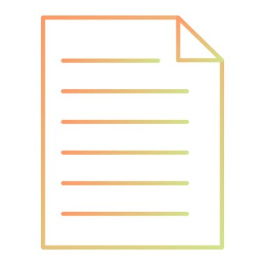 Belge. Web simgesi basit illüstrasyon