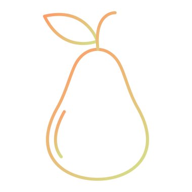 taze armut meyve simge vektör çizim tasarım