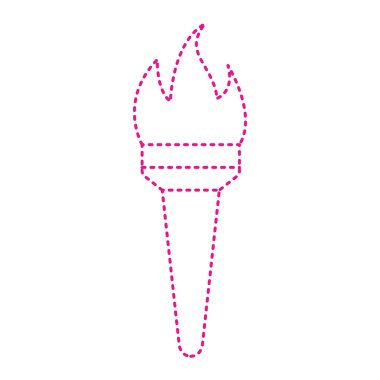 torch icon. silhouette isolated contour drawing