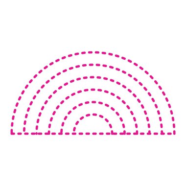 rainbow icon in comic style. colorful vector illustration on white isolated background. summer concept for web design.