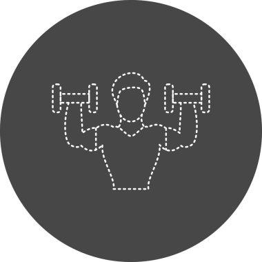 Fitness simgesinin vektör illüstrasyonu