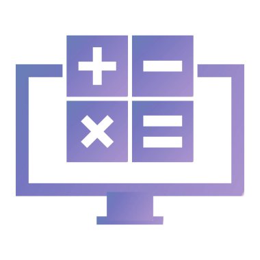 Hesap makinesi. Web simgesi basit illüstrasyon